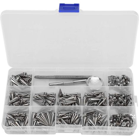 7 rivets punk de 20 mm, vis en alliage de zinc, pour bricolage, maroquinerie (1/5)