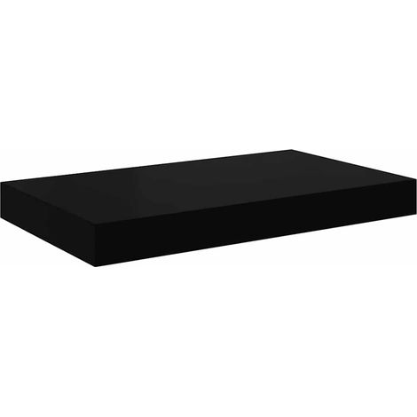 Maison Exclusive - Schweberegal Hochglanz-Schwarz 40x23x3,8 cm MD (1/5)
