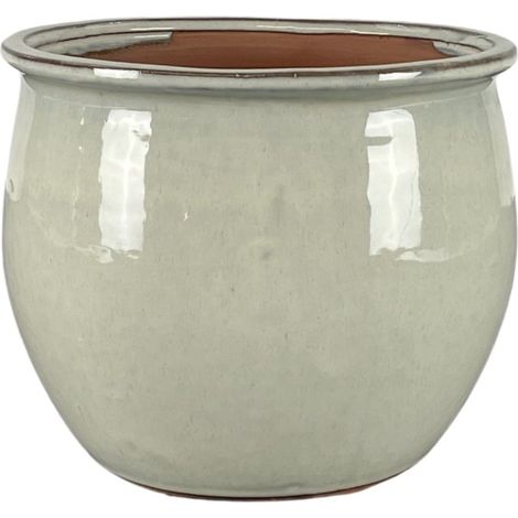 Keramischer Blumentopf Newton - Weiß - Ø 21 cm ↑ 23 cm (1/5)