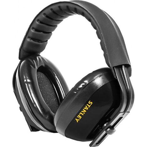 Stanley – Casque anti-bruit réglable 26dB – Réduction sonore 23 SNR – Conformité norme EN352-1 – Coussinets en mousse pour confort prolongé