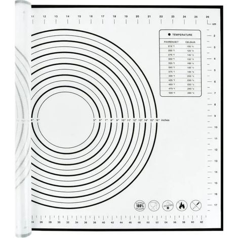 Tapis de Cuisson Silicone - YSTP - 70x50cm - Noir - Antidérapant - Réutilisable (1/4)