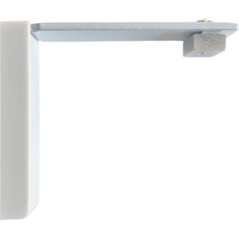 REV - Support de fixation murale pour tringle rideau rail L 80 mm Coloris - Blanc (1/5)