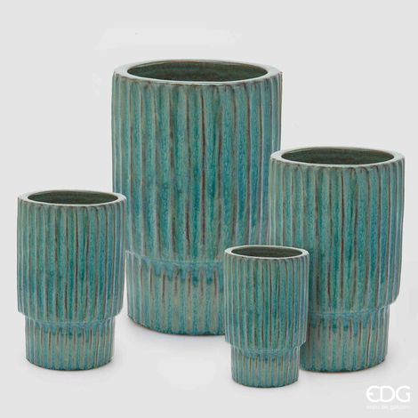 EDG Vaso Glaze Atlas Mix Blu H 68