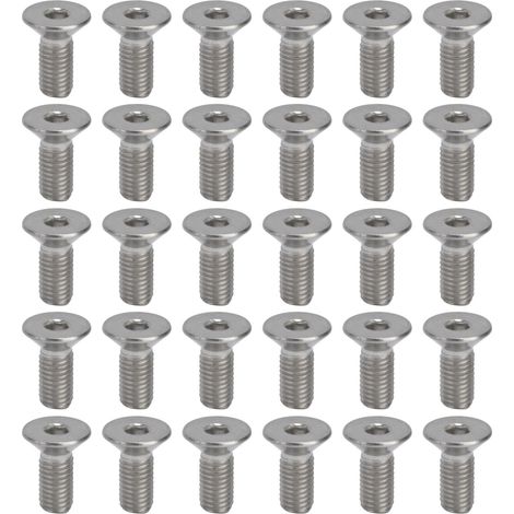 Lot de 30 vis à tête fraisée hexagonale M10x25 en acier inoxydable A2, pour fixations industrielles résistantes (1/5)