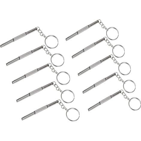 10 Pcs Precision Screwdriver,Mini Tournevis,Multifonction Mini Tournevis Eyeglass D'Outils à Main 3-In-1 Tournevis Montre Eyeglass Kit De RéParation Avec Porte-CléS (1/5)