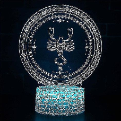 Lampe à illusion 3D, 7 couleurs à changement optique, lumière tactile, USB et télécommande, style Art Déco, pour une ambiance romantique (1/4)