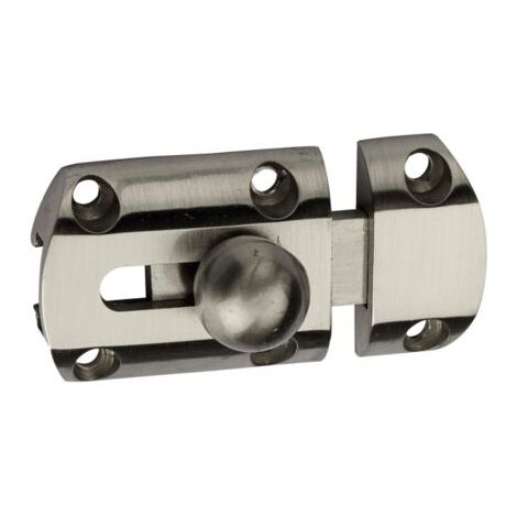 Targette, pêne 15mm, nickel satin - (1/2)