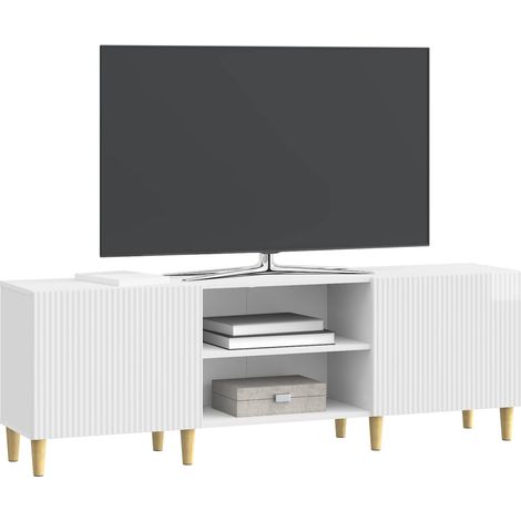Maison Exclusive - Meuble TV Blanc brillant 150 x 31 x 50 cm Bois d'ingénierie
