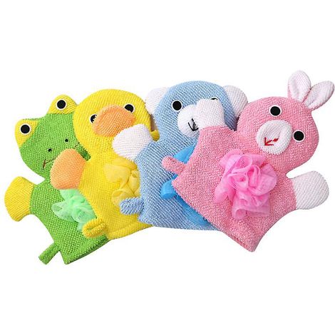 Kinderduschhandschuhe, Tiermotiv, Kinderwaschhandschuhe, Babyduschschwamm, Baby-Luffa, Tier-Luffa, Kinderduschschwamm (1/5)