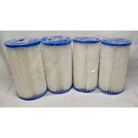 4 Pack Pool Filter Cartridges - Bestway Spa Replacement Filter III IntexA/C Pool Filter Cartridge (1/4)