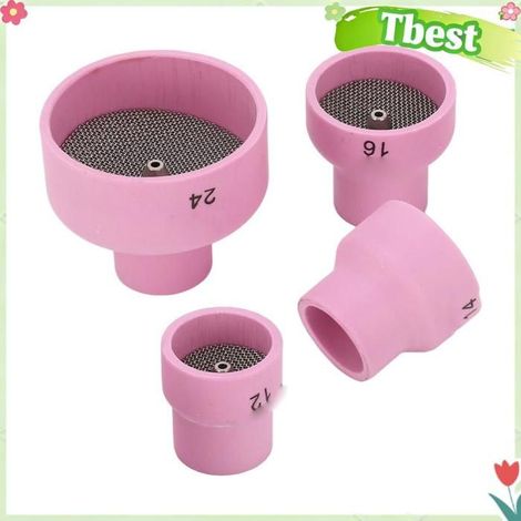 Tbest Tasse de soudage TIG Tasses de Torche de Soudage en Céramique Exquises de 1,6 Mm avec Filtre en Acier bricolage buse (1/5)