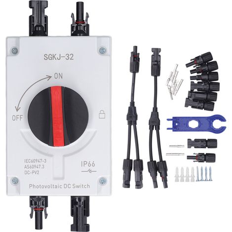 Interrupteur DC étanche PV 40A 4P 1200V avec connecteur Y2 pour camping-car et bateau (1/5)