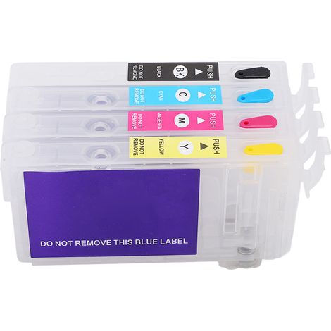Packung mit 4 Ersatz-Tintenpatronen ohne Chip für die Drucker T802XL1, T802XL2, T802XL3 und T802XL4 (1/5)