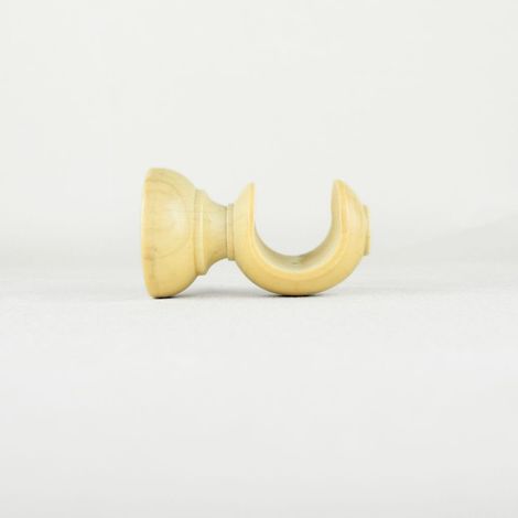 TENDAGGIMANIA Staffe per Tende 1 COPPIA - Per Bastoni per tende in Legno ∅ 35 MM - Staffe con piastrina di fissaggio, viti e tasselli- 100% Legno Made in Italy - Colore: NATURALE -LUNGHEZZA 6 CM (1/5)
