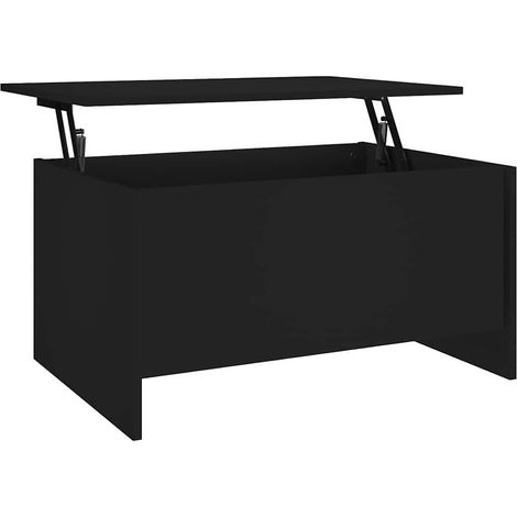 Maison Exclusive - Tavolino da Salotto Nero 80x55,5x41,5 cm in Legno Multistrato (1/5)