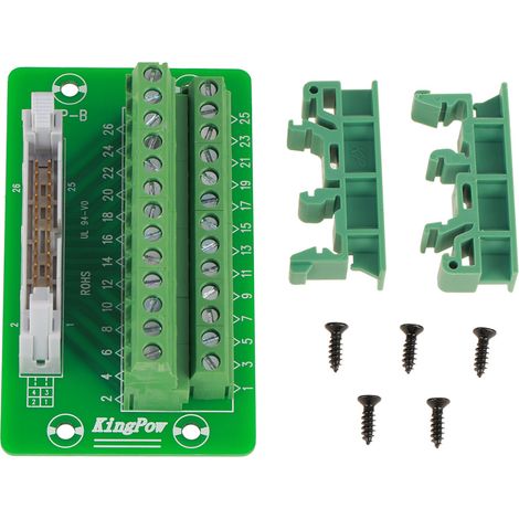 Module d'interface IDC26P pour rail DIN, 26 broches, montage 5 mm, carte de dérivation avec connecteur mâle (1/5)
