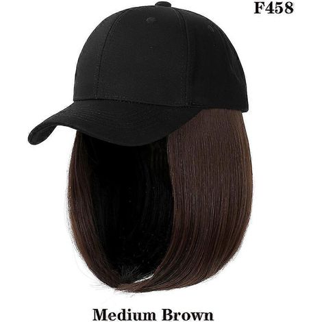 Perruque courte ondulée SHANGZI, style bob synthétique naturel, bonnet noir ajustable avec cheveux naturels.