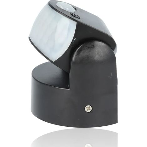 Rilevatore di presenza ad infrarossi da parete IP65 180°/360° - Nero