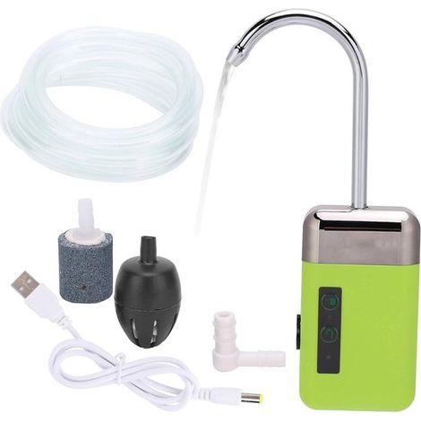 Sauerstoffpumpe USB-Ladefunktion 3 Modi ABS Aquarium-Luftpumpe Dreifachfilterung Intelligenter Sensor Wasserpumpe LED-Beleuchtung Für Fische (1/5)
