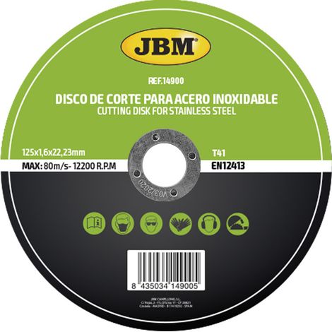 Metallscheibe jbm t41 125 mm 1,6 mm (1/3)