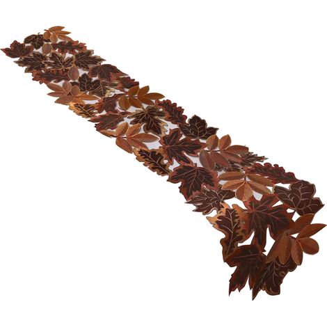 Placemat - Polyester - Maple Embroidery - Hollow Design - Heat Insulation - For Hot Plates And Pots - 35x49 Cm (1/5)
