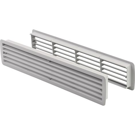 HOJU Badezimmerlüftung 9020 G Länge 457 mm Breite 92 mmKunststoff lichtgrau Ecken abgerundet