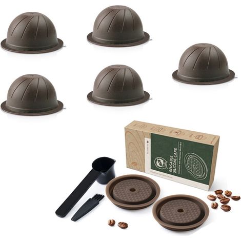 Capsule Reutilisable Vertuo - Couvercle Reutilisable pour Capsules VertuoLine - Compatible avec Machines Nespresso Vertuo ENV135 ENV150 VertuoPlus GCA1 - 5 Pièces (1/5)