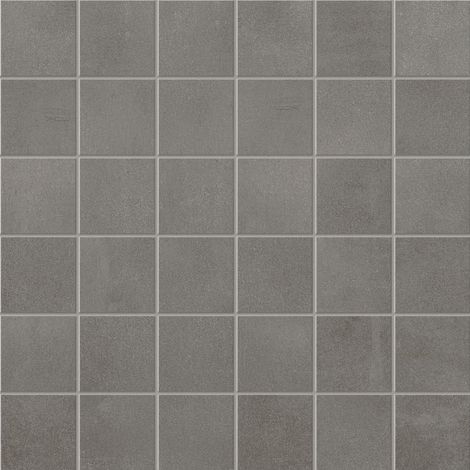 Mosaïque effet Béton Gris Ombre 4,8x4,8 cm Quadra 30x30x0,9 cm Mat Gravino - Sol et mur intérieur (vendu par carton de 0,9 m²) - RO'MA CARRELAGE