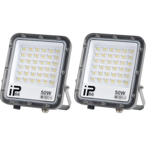 Projecteur LED, Étanche, Détecteur de Mouvement, Pas de capteur PIR, Blanc froid (1/2)