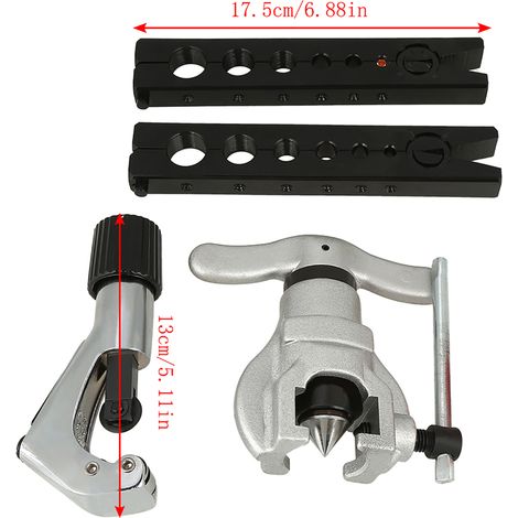 Jeu d'outils de bordage excentrique pour tubes en cuivre et en aluminium, assortiment pour la réparation des brides de tuyauterie (1/5)