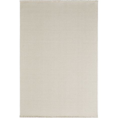 SKLUM Rechteckiger Teppich aus Wolle und Baumwolle Quiteria Gardenia Weiß 200 x 300 cm (1/4)