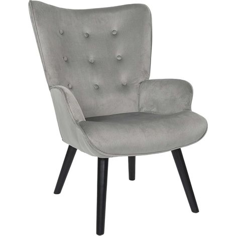 Fauteuil de salon en velours côtelé GIULIA (1/5)