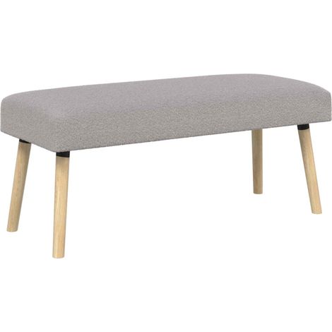 banc Uni Gris clair 110 x 40 x 46 cm Bouclé vidaXL (1/5)