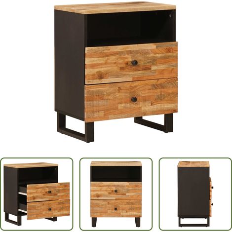 vidaXL Mango - Bettkasten Braun 50 x 33 x 62 cm Massivholz Mango (1/5)