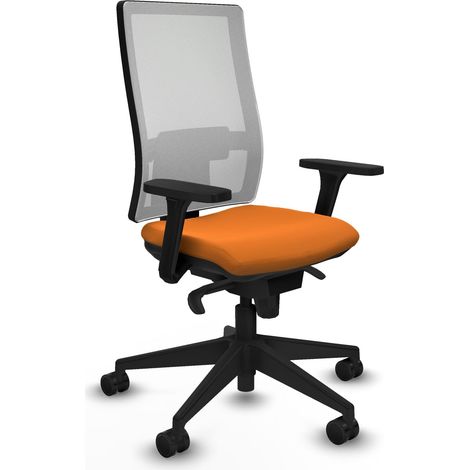 Silla de oficina piqueras y crespo Horna naranja similpiel malla (1/5)