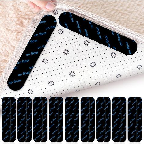 20 pinces pour tapis à coins arrondis – Antidérapantes, lavables – Pour parquet, carrelage, moquette (1/5)