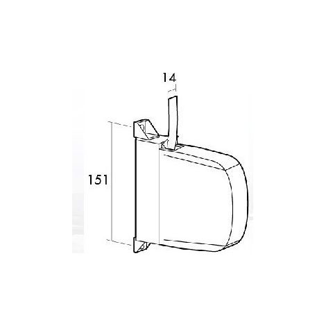 Recogedor Persiana 14Mm Sobreponer Mini Plastico Blanco/Pin Gaviota