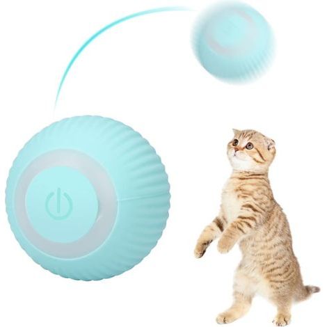 Jouet interactif de boule de chat, boule interactive rechargeable d'usb de chat, boule de jouet de chat avec la lumière de LED, cadeau amusant pour des chatons (1/5)