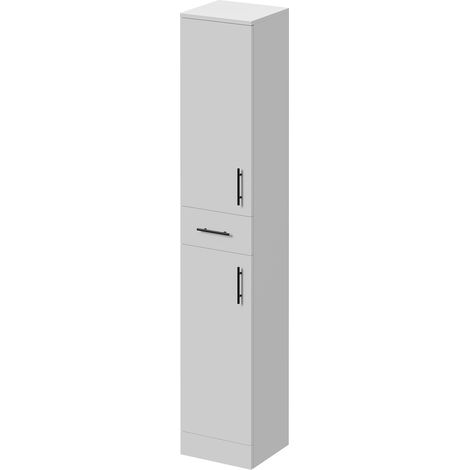 Alexander James Gloss White 350mm x 330mm Tall Storage Unit - 350mm - Matt Black 96mm Bar Handle