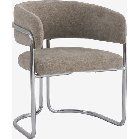 Pack de 2 sillas de comedor con reposabrazos tapizadas y en hierro Zantria SKLUM (1/5)