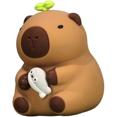 Statuette de capybara - Ornement de bureau, sculpture décorative mignonne, figurine animale, décoration de tableau de bord de voiture pour bureau, fête ou chambre-Style C