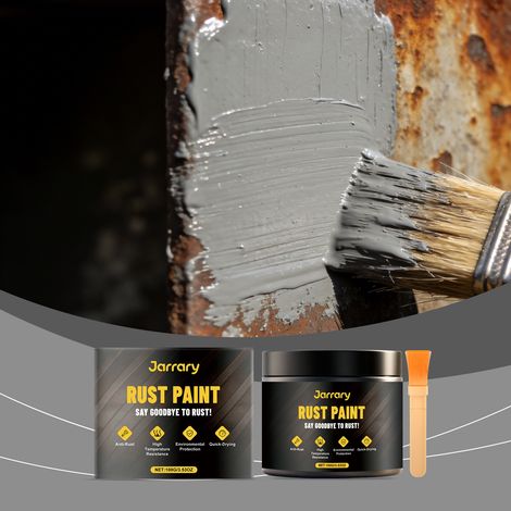 Peinture antirouille grise pour la restauration, le polissage et le nettoyage quotidien multi-usages des métaux, de l'acier et du fer – 100 g + pinceau 1 (1/5)