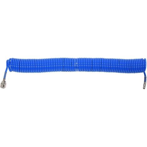 Tuyau spiralé en polyuréthane 6,5 mm x 10 mm x 10 m avec raccords rapides YT-24205 Yato