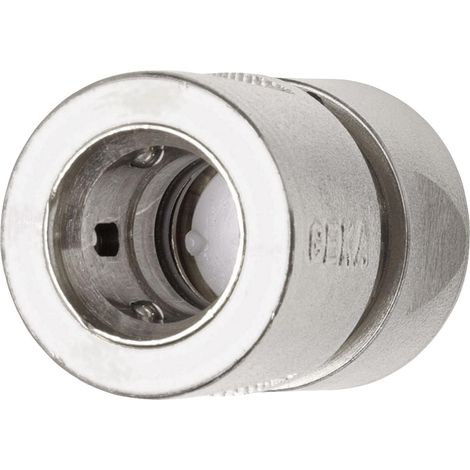 Conector de agua Geka 19 mm niquelado con función seguridad