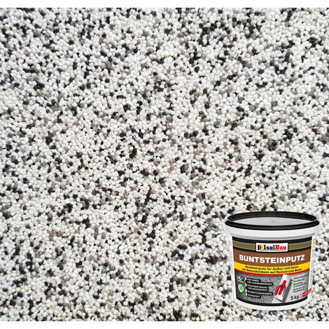Buntsteinputz Mosaikputz BP 10 (weiss, grau, schwarz) 5kg Absolute ProfiQualität (1/2)