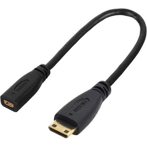 Dailygoody - Adaptateur Micro HDMI Type D vers Mini HDMI Type C - 20 cm