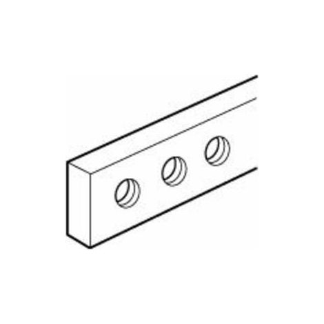 Barre cuivre à trous taraudés 12x4mm - 160A admissibles - longueur 990mm - 037389 - LEGRAND