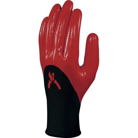 Gant tricot polyester - enduction nitrile paume doigts et mi-dos DELTA PLUS - D020DPVE715RO0 T10