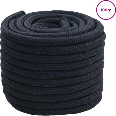 Corde de Bateau Ligne Nautique et Gréement Polyester Résistante Bleu Royal 1,8 mm x 100 m (1/5)