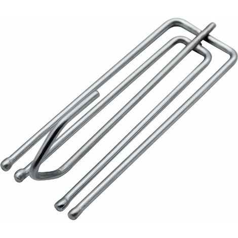 50 ganchos de acero inoxidable para cortinas de ventana y puerta pesadas. (1/4)